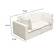 Agg 2pc Modular Sofa | Ivory Faux Shearing Fabric | 2 Accent Pillows BM338682