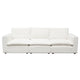 Agg 3pc Modular Sofa | Ivory Faux Shearing Fabric | 2 Accent Pillows BM338683