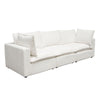 Agg 3pc Modular Sofa | Ivory Faux Shearing Fabric | 2 Accent Pillows BM338683