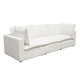 Agg 3pc Modular Sofa | Ivory Faux Shearing Fabric | 2 Accent Pillows BM338683