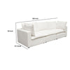 Agg 3pc Modular Sofa | Ivory Faux Shearing Fabric | 2 Accent Pillows BM338683