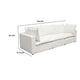 Agg 3pc Modular Sofa | Ivory Faux Shearing Fabric | 2 Accent Pillows BM338683