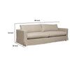 Aiza Sofa | 94’’ | Feather Down Seating | Sand Brown | Linen Cover