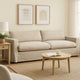 Aiza Sofa | 94" | Feather Down Seating | Sand Brown | Linen Cover