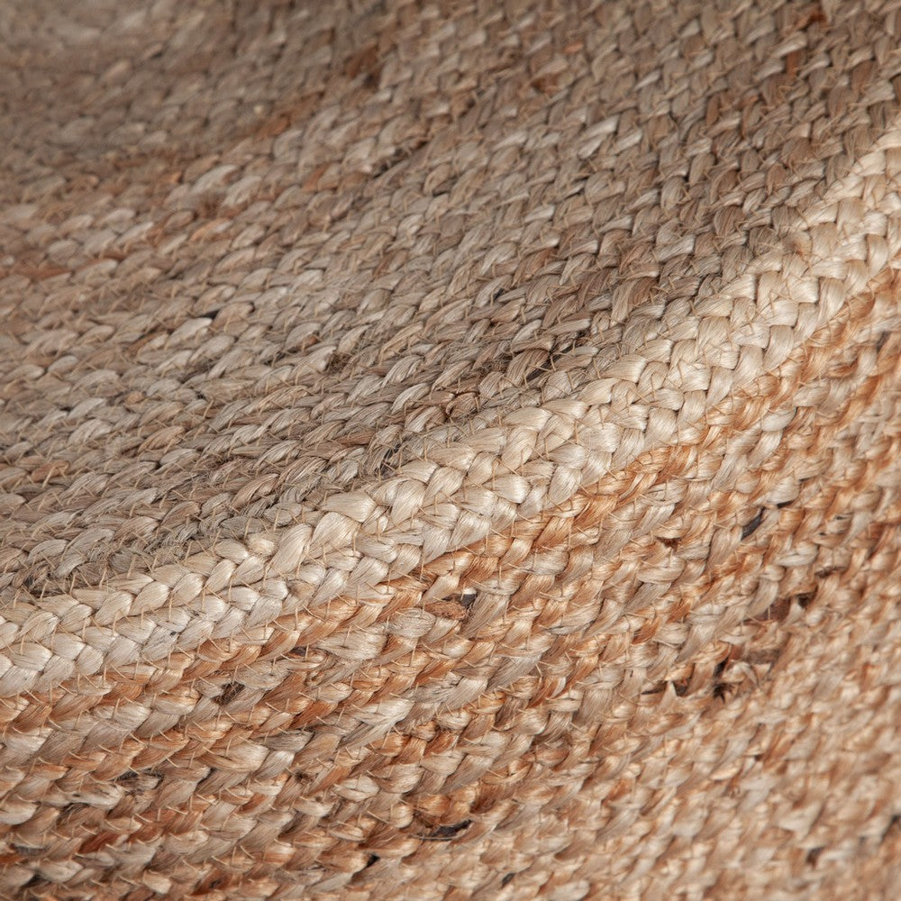 Accent Stool | 25’’ | Round Natural Brown Jute Seat | Wood Legs BM338690