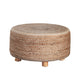 Accent Stool | 25’’ | Round Natural Brown Jute Seat | Wood Legs BM338690