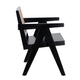 Kato Dining Armchair | Cane Backrest | 24’’ | Black Solid Mango Wood BM338691