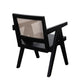 Kato Dining Armchair | Cane Backrest | 24’’ | Black Solid Mango Wood BM338691