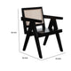 Kato Dining Armchair | Cane Backrest | 24’’ | Black Solid Mango Wood BM338691