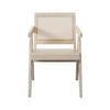 Kato Dining Armchair | Cane Backrest | 24" | Natural Brown Solid Mango Wood