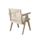 Kato Dining Armchair | Cane Backrest | 24" | Natural Brown Solid Mango Wood