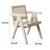 Kato Dining Armchair | Cane Backrest | 24" | Natural Brown Solid Mango Wood