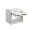 Ceny Side End Table | 1 Drawer | 26’’ White Solid Mango Wood BM338693