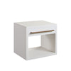 Ceny Side End Table | 1 Drawer | 26’’ White Solid Mango Wood BM338693
