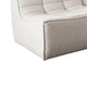 Ema 5 Piece Sectional Sofa | Sand Beige Fabric | Scooped Seat | Grid Tufting BM338697