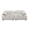 Hito 2 Piece Modular Armchair Sofa Set | Light Cream Bubble Grid Tufting BM338698