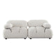 Hito 2 Piece Modular Armchair Sofa Set | Light Cream Bubble Grid Tufting BM338698