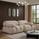 Hito 2 Piece Modular Armchair Sofa Set | Light Cream Bubble Grid Tufting