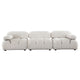 Hito 3 Piece Modular Sofa Set 111’’ Light Cream Bubble Grid Tufting BM338699