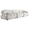 Hito 3 Piece Modular Sofa Set 111’’ Light Cream Bubble Grid Tufting BM338699