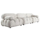 Hito 3 Piece Modular Sofa Set 111’’ Light Cream Bubble Grid Tufting BM338699