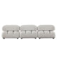 Hito 3 Piece Modular Sofa Set 111’’ Light Cream Bubble Grid Tufting BM338699