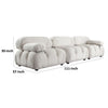 Hito 3 Piece Modular Sofa Set 111’’ Light Cream Bubble Grid Tufting BM338699