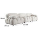 Hito 3 Piece Modular Sofa Set 111’’ Light Cream Bubble Grid Tufting BM338699