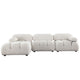 Hito 4 Piece Modular Sectional Chaise Sofa Set | Cream Bubble Grid Tufting BM338700
