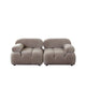 Hito 2 Piece 74’’ Modular Sofa Set | Tan Brown Bubble Grid Tufting BM338702