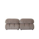 Hito 2 Piece 74’’ Modular Sofa Set | Tan Brown Bubble Grid Tufting BM338702