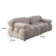 Hito 2 Piece 74’’ Modular Sofa Set | Tan Brown Bubble Grid Tufting BM338702