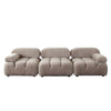Hito 3 Piece 111’’ Modular Sofa Set | Tan Brown Bubble Grid Tufting BM338703