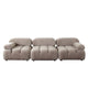 Hito 3 Piece 111’’ Modular Sofa Set | Tan Brown Bubble Grid Tufting BM338703