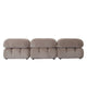 Hito 3 Piece 111’’ Modular Sofa Set | Tan Brown Bubble Grid Tufting BM338703