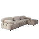 Hito 4 Piece Modular 111’’ Sectional Chaise Sofa Set Tan Brown Bubble Grid Tufting BM338704