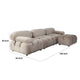 Hito 4 Piece Modular 111’’ Sectional Chaise Sofa Set Tan Brown Bubble Grid Tufting BM338704