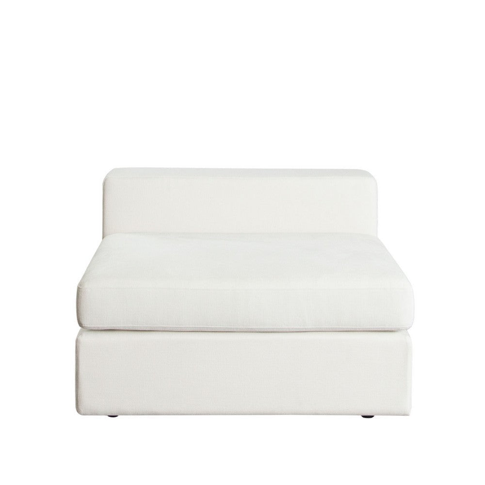 Lipi Modular Armless Chair | Plush Mist White | 41’’ Solid Wood Frame BM338707