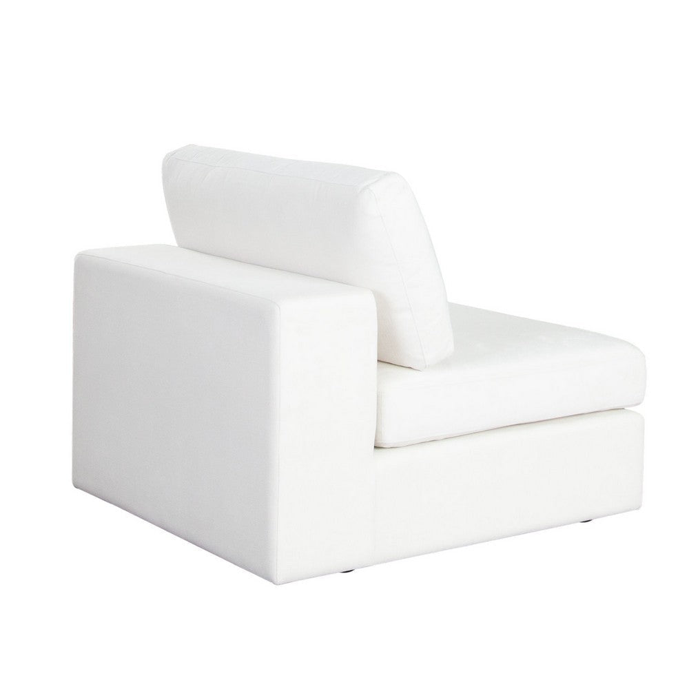 Lipi Modular Armless Chair | Plush Mist White | 41’’ Solid Wood Frame BM338707