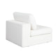 Lipi Modular Armless Chair | Plush Mist White | 41’’ Solid Wood Frame BM338707