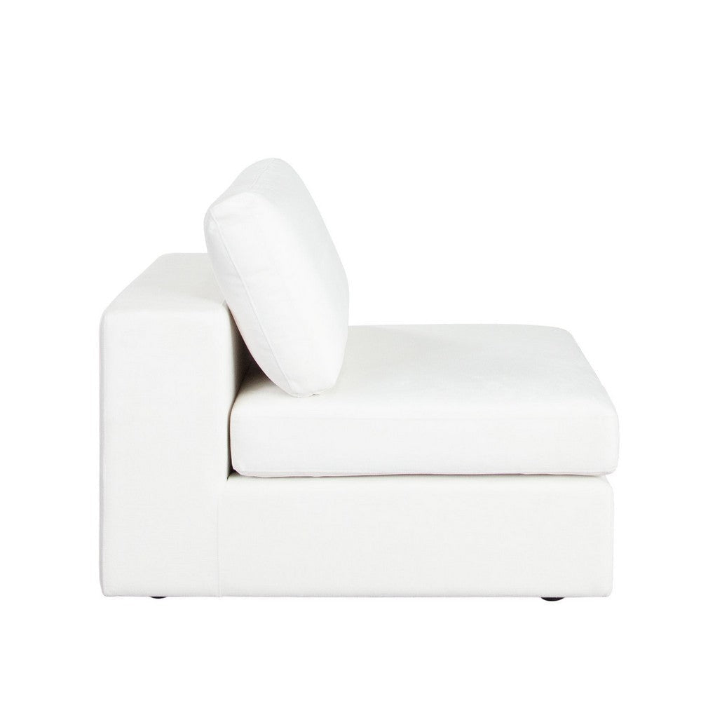 Lipi Modular Armless Chair | Plush Mist White | 41’’ Solid Wood Frame BM338707