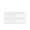 Lipi Accent Ottoman | Plush Mist White | 42’’ Solid Wood Frame BM338708