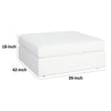 Lipi Accent Ottoman | Plush Mist White | 42’’ Solid Wood Frame BM338708