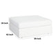 Lipi Accent Ottoman | Plush Mist White | 42’’ Solid Wood Frame BM338708