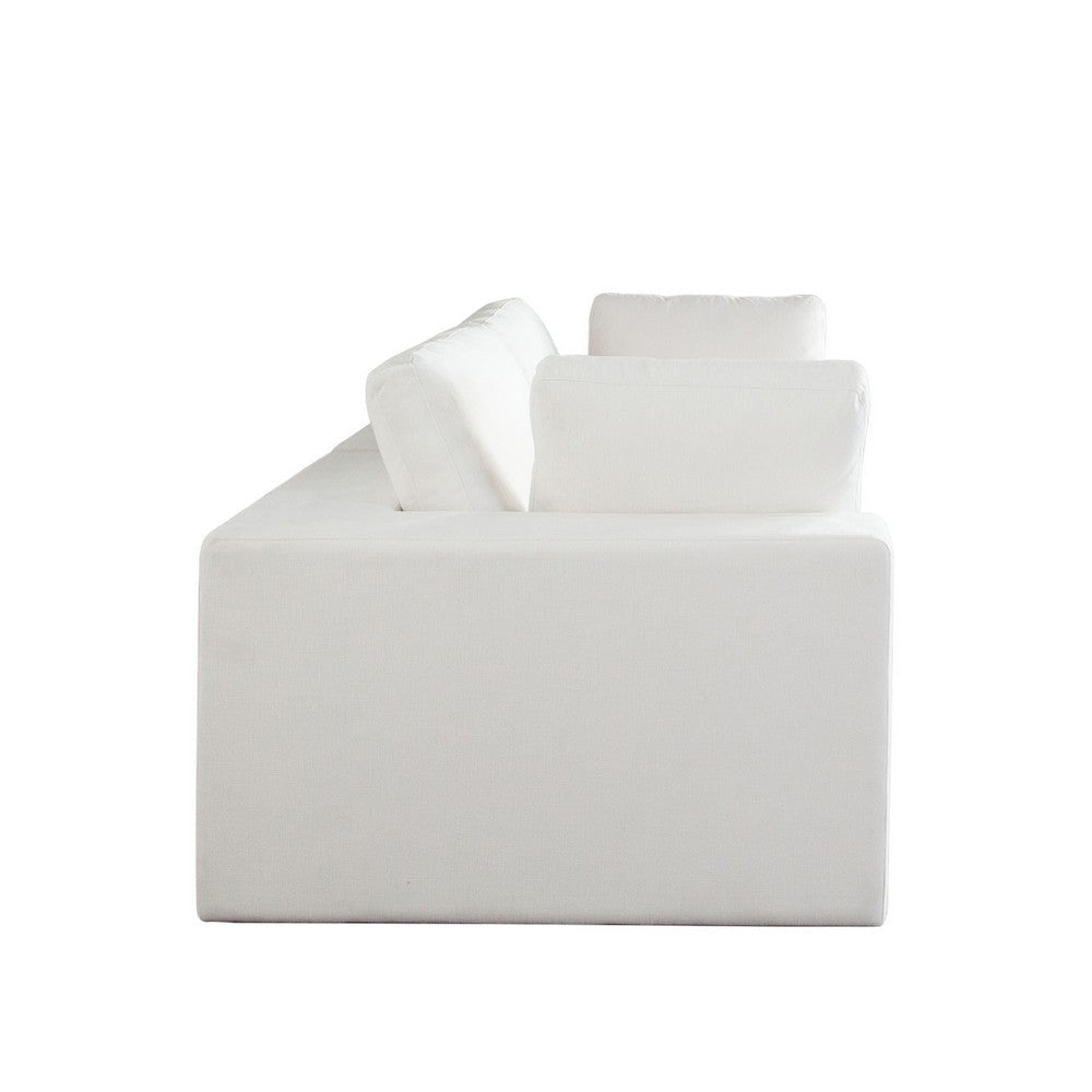 Lipi 2pc Modular Sofa Set | Mist White | 82’’ Solid Wood Frame BM338709