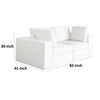 Lipi 2pc Modular Sofa Set | Mist White | 82’’ Solid Wood Frame BM338709