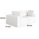 Lipi 2pc Modular Sofa Set | Mist White | 82’’ Solid Wood Frame BM338709