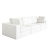 Lipi 3pc Modular Sofa Set | Mist White | 120’’ Solid Wood Frame BM338710