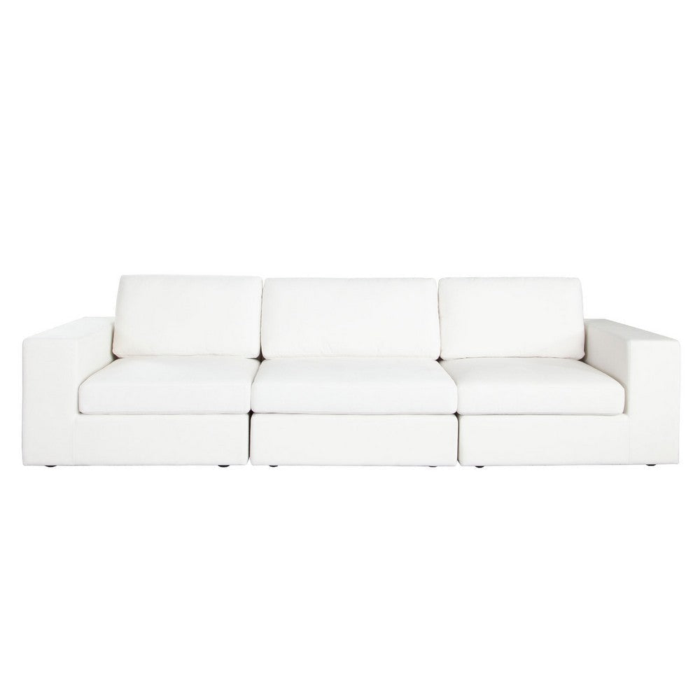 Lipi 3pc Modular Sofa Set | Mist White | 120’’ Solid Wood Frame BM338710
