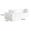Lipi 3pc Modular Sofa Set | Mist White | 120’’ Solid Wood Frame BM338710
